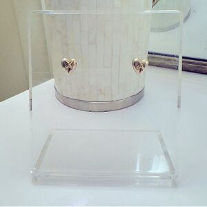 Vintage CL 925 18k Heart Sterling Silver Earrings